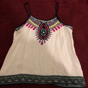 White tank top with design